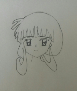 simple drawing cartoon girl