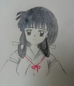 simple drawing cartoon girl